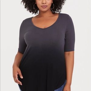 favorite tunic tee - super soft dip dye grey